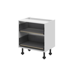 White 720mm x 800mm x 575mm Ready Assembled Pre-Fitted Blum 2 Drawer Base Cabinet