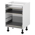 White 600mm Standard Cushion Close 3 Drawer Base Cabinet