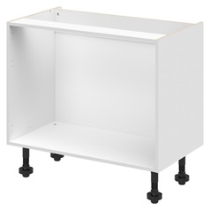 White 1000mm Drawer Base Corner Cabinet