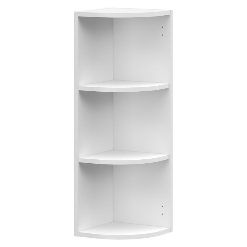 White Tall Curved Wall Cabinet