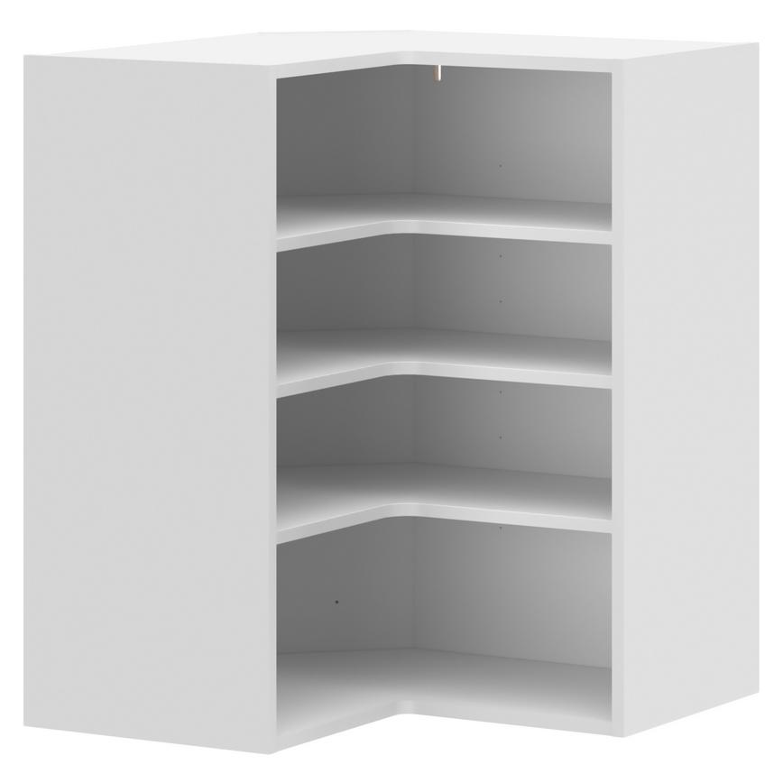 White 731 x 390mm L Shape Corner Tall Wall Cabinet