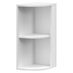 White 300 x 390mm Deep Curved Full Height Wall Cabinet