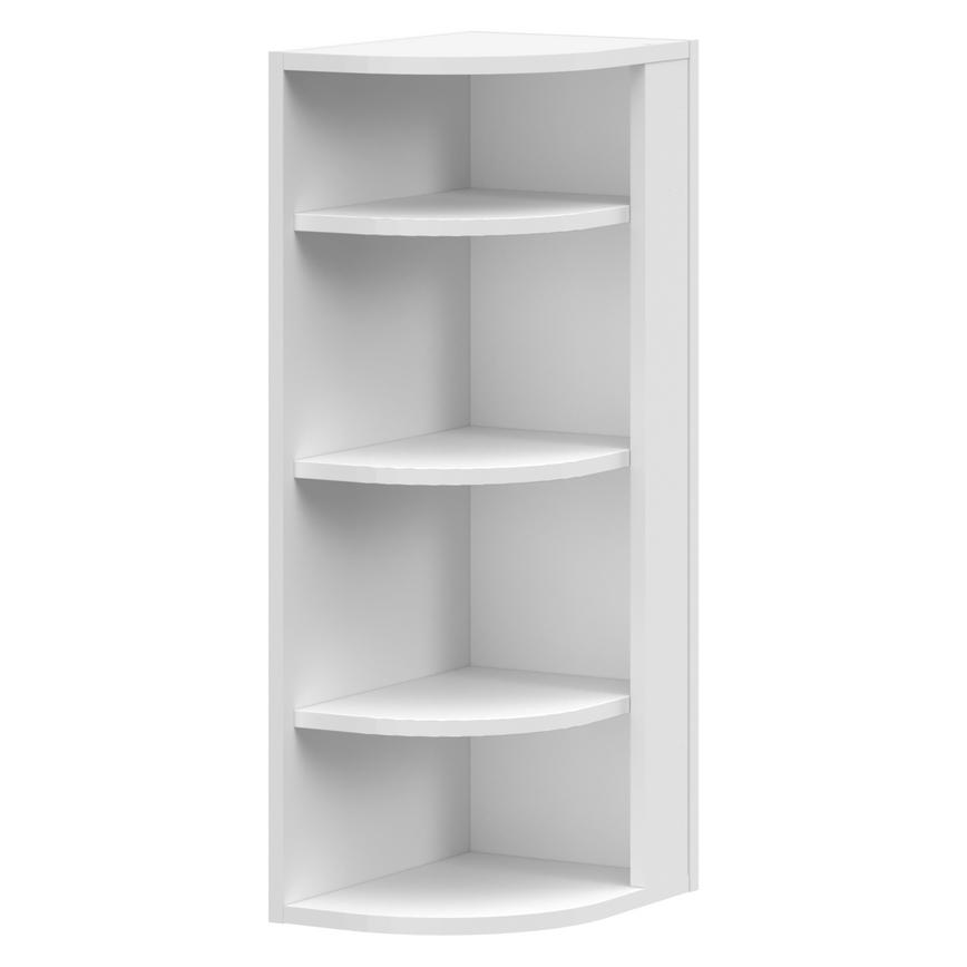 White 300 x 390mm Deep Curved Tall Wall Cabinet
