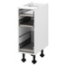 White 300mm Standard Cushion Close 3 Drawer Base Cabinet