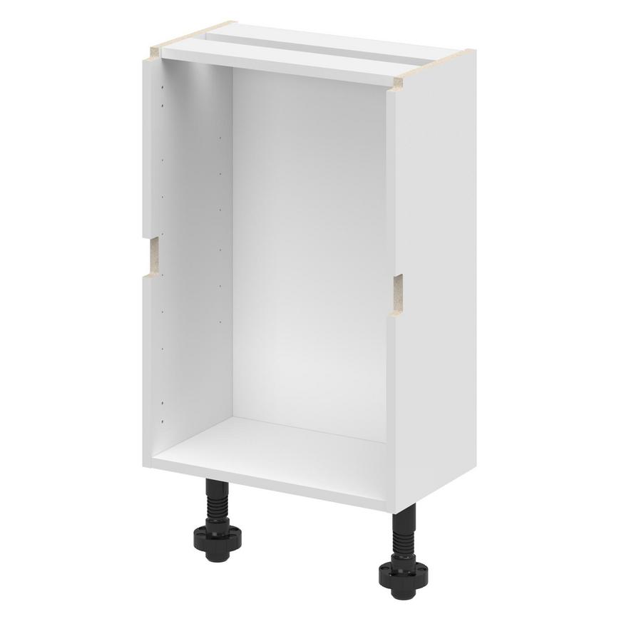 White Handleless 500mm Shallow 2 or 3 Drawer Base Cabinet
