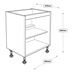 600mm Sink Base Cabinet Line Drawing
