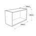 500mm Half Height Wall Cabinet Line Drawing