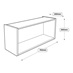 700mm Half Height Wall Cabinet Line Drawing
