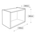 400mm Half Height Wall Cabinet Line Drawing