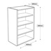 600mm Tall Wall Cabinet Line Drawing