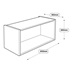 800 x 390mm Half Height Wall Cabinet Line Drawing