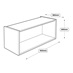 900 x 390mm Half Height Wall Cabinet Line Drawing
