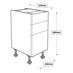 300mm Standard Cushion Close 3 Drawer Base Cabinet Line Drawing