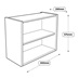 600mm Tall Hob Wall Cabinet Line Drawing