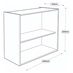 1000mm Larder Topbox Cabinet Line Drawing