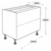 Cushion Close 900mm 2 Drawer Base Cabinet Line Drawing