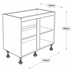 600mm Sink Base Cabinet Line Drawing