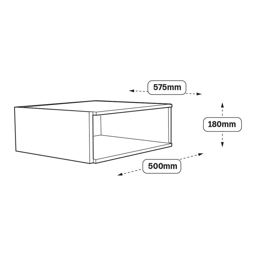 500mm Larder Topbox Cabinet Line Drawing