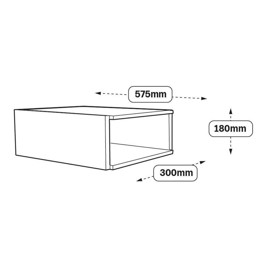 300mm Larder Topbox Cabinet Line Drawing