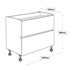 800mm 2 Drawer Base Line Drawing