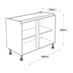 1000mm Hi-Line Base Cabinet Line Drawing