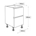 450mm 2 Drawer Base Line Drawing