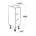 200mm Shallow Hi-Line Base Cabinet Line Drawing