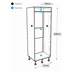 750 Tall Handleless Fridge Freezer Cabinet Line Drawing