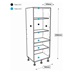 GRC 63 750 Tall Larder Cabinet Handleless Line Drawing