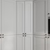 Natural Oak 2061mm x 80mm Corner Walk In Larder Rail Pack of 6 And Walk In Corner Larder Top Panel Door Closed