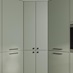 White 2061mm x 80mm Corner Walk In Larder Rail Pack of 6 And Walk In Corner Larder Top Panel Door Closed