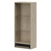 Natural Oak 500mm Tall Glass Wall Cabinet with shelf