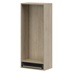 Natural Oak 500mm Tall Glass Wall Cabinet