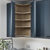 Tall L Shaped Natural Oak Corner Wall Unit