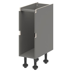 Croft Grey 750mm x 300mm x 575mm Ready Assembled Handleless Drawer Base Cabinet