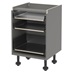 Croft Grey 750mm x 600mm x 575mm Ready Assembled Handleless Pre-Fitted Blum 3 Drawer Base Cabinet