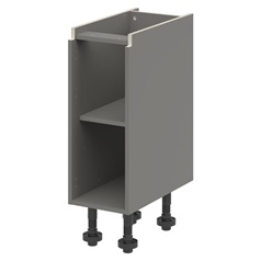 Croft Grey 750mm x 300mm x 575mm Ready Assembled Handleless Base Cabinet
