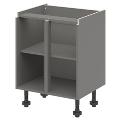 Croft Grey 750mm x 700mm x 575mm Ready Assembled Handleless Base Cabinet