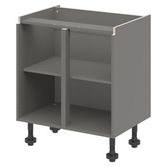 Croft Grey 750mm x 800mm x 575mm Ready Assembled Handleless Base Cabinet