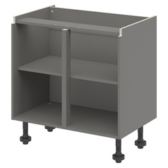 Croft Grey 750mm x 900mm x 575mm Ready Assembled Handleless Base Cabinet