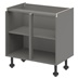 Croft Grey 750mm x 900mm x 575mm Ready Assembled Handleless Base Cabinet