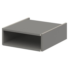 Croft Grey 180mm x 500mm x 575mm Ready Assembled Handleless Larder Top Box