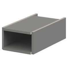 Croft Grey 180mm x 300mm x 575mm Ready Assembled Handleless Larder Top Box