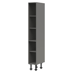 Croft Grey 1942mm x 300mm x 575mm Ready Assembled Handleless Larder Tower Cabinet