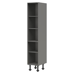 Croft Grey 1942mm x 400mm x 575mm Ready Assembled Handleless Larder Tower Cabinet