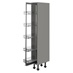 Croft Grey 300mm Ready Assembled Pre-Fitted Frame Only Pull Out Handleless Larder Cabinet