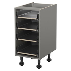 Croft Grey 720mm x 400mm x 575mm Ready Assembled Pre-Fitted Blum 4 Drawer Base Cabinet