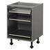 Croft Grey 720mm x 600mm x 575mm Ready Assembled Pre-Fitted Blum 3 Drawer Base Cabinet