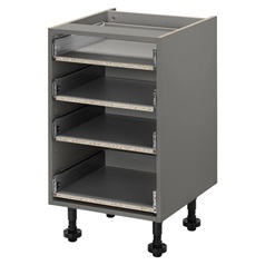 Croft Grey 720mm x 500mm x 575mm Ready Assembled Pre-Fitted 4 Drawer Base Cabinet