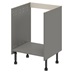 Croft Grey 720mm x 600mm x 575mm Ready Assembled Low Built Under Oven Housing Base Cabinet